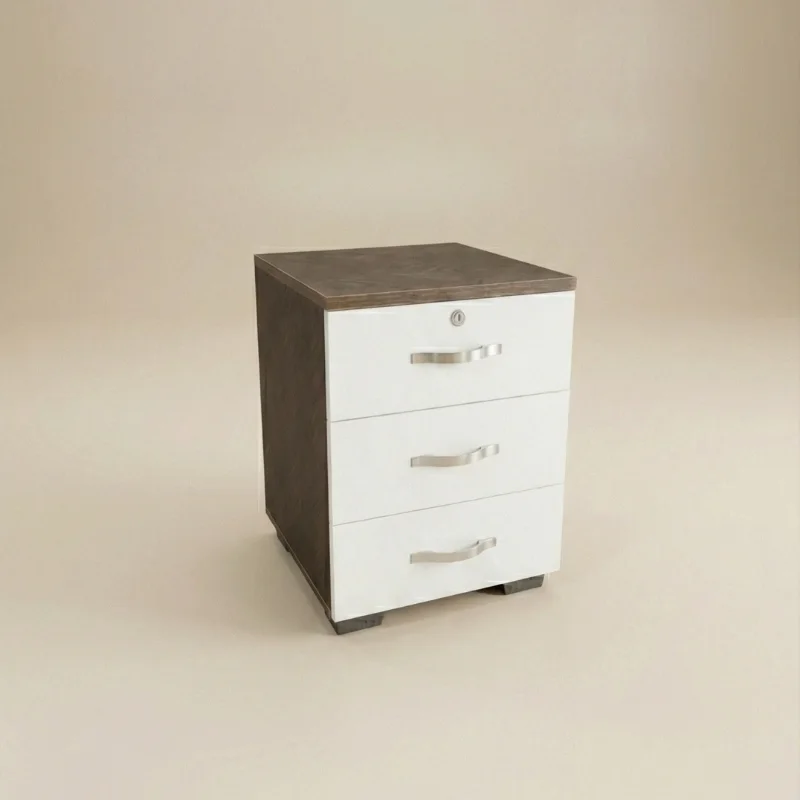 Ensemble Bureau ZENITH – 3 Pièces Exécutives avec Rangements Blanc – Image 2